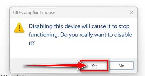 A megerősítő üzenetben kattintson az Igen gombra