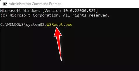 Clear Microsoft Store Cache By CMD WSReset