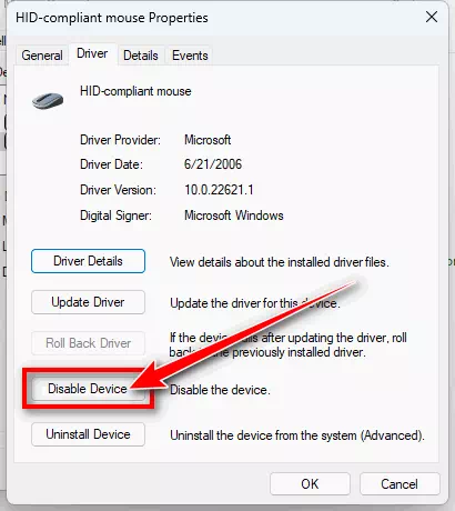 Disable Device