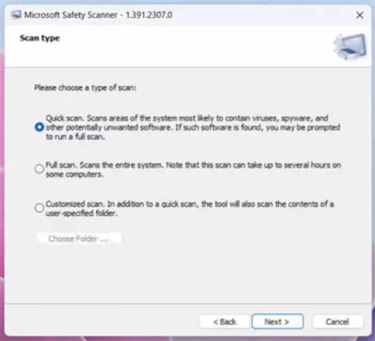 Microsoft Safety Scanner