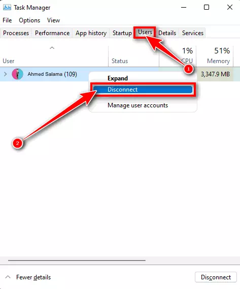 Use Task Manager to Lock Windows 11