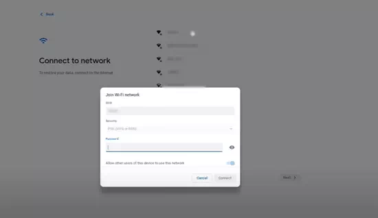 connect to network (internet)