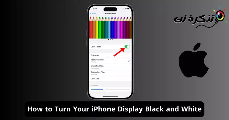 iPhoneの画面を白黒にする方法